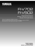 Yamaha RV-702 - Owners Manual